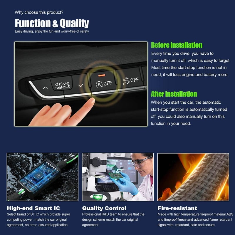 EBAIFUN Auto Start Stop Engine System Canceler Eliminator Device Cable Automatic A Off Delete/Disable/Cancel Start Stop Function Compatible with Subaru Forester 5th Gen 2019-ON - Image 5
